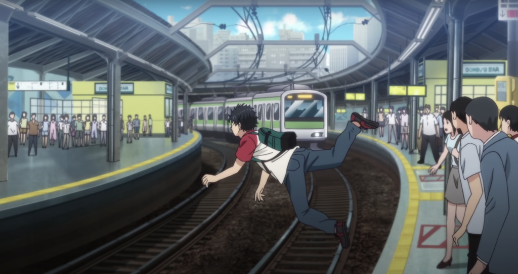 タケミチが線路に落とされるシーンとして登場する新宿駅