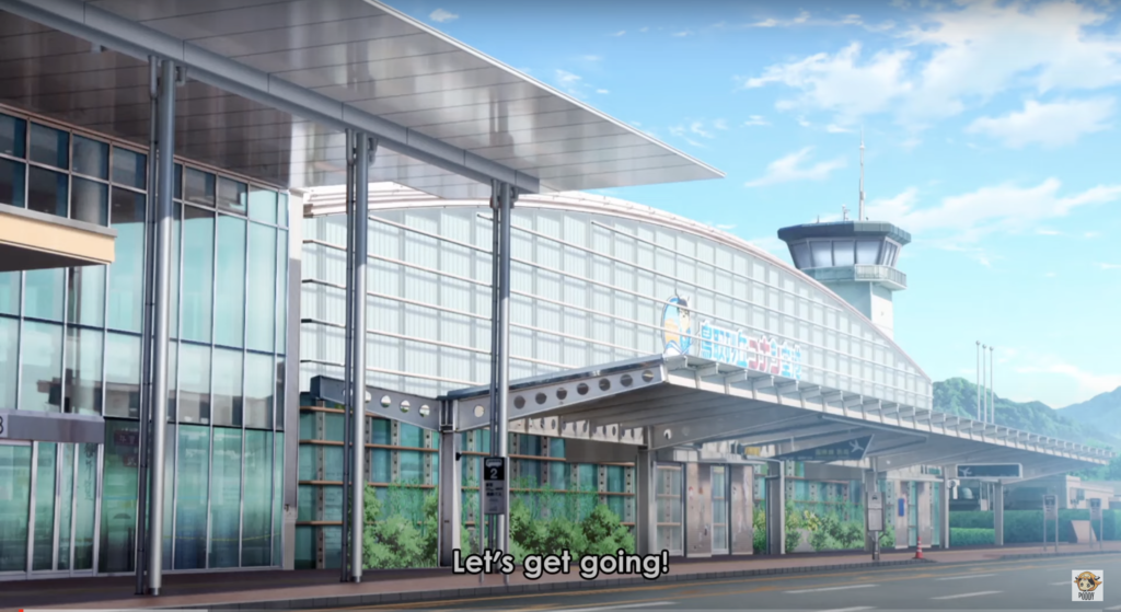 宇崎ちゃんと桜井が鳥取旅行に行った際に登場した空港